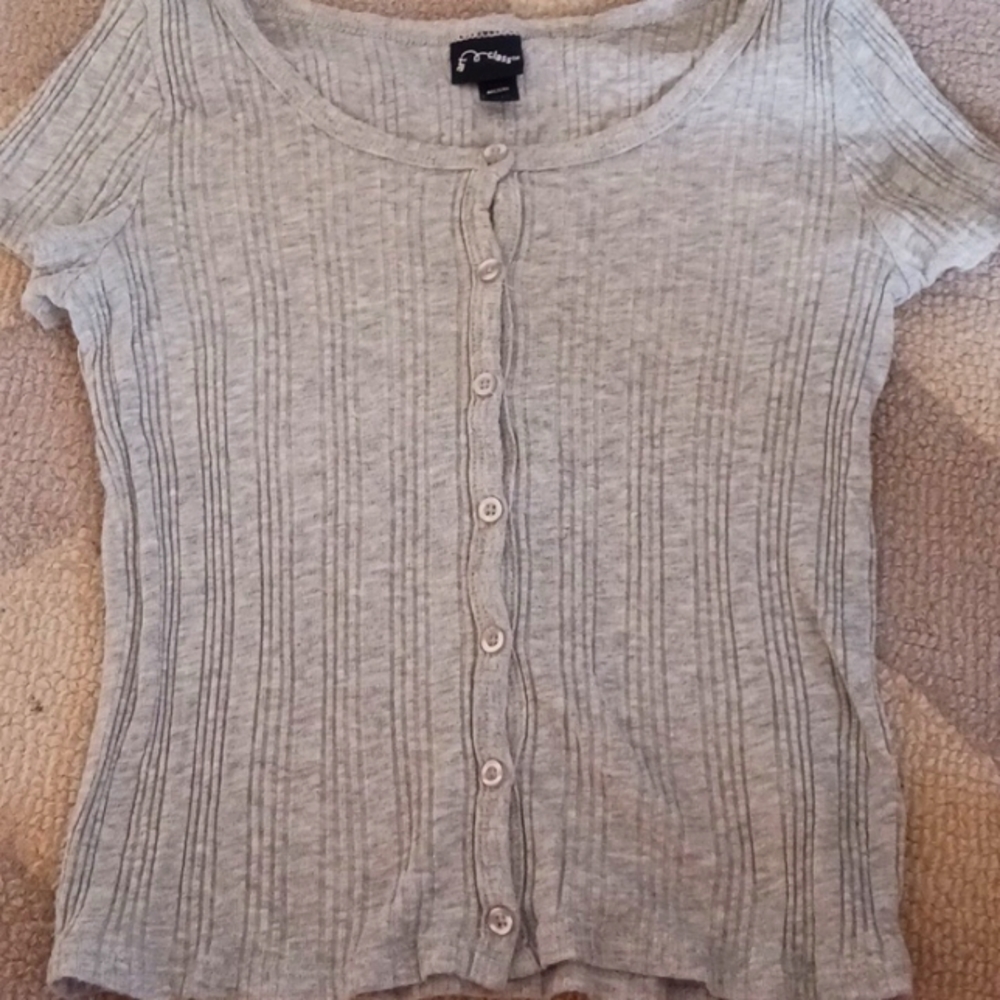 Grey button up shrit